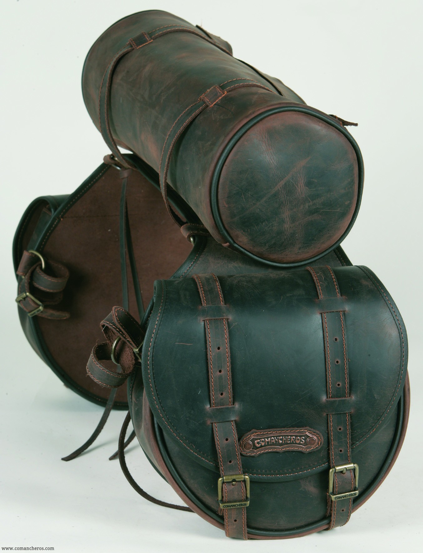 Rear saddlebag Comancheros, medium size, made from Leather ...