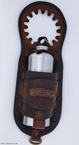 Leather water bottle holder for Wade Saddle