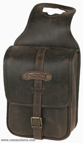 Leather square pommel bag