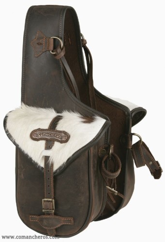 Rear saddlebags with cowhide