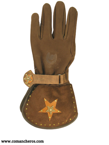 Leather cowboy riding glove