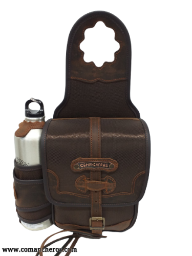 Square saddlebag with bottle holder 