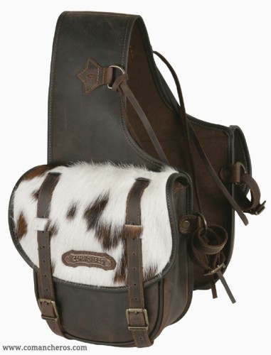 Medium rear saddlebags with cowhide 