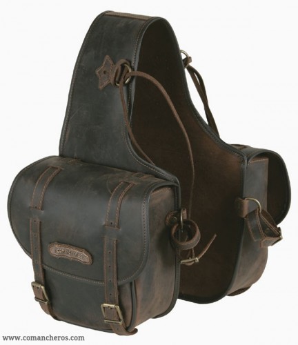 Medium rear saddlebags in leather