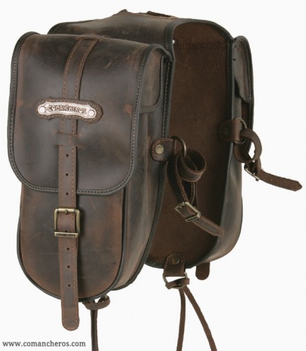 Western pommel bag in leather