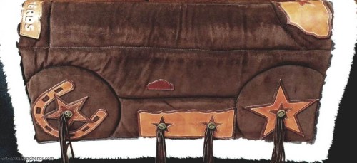 Brown suede saddle pad 