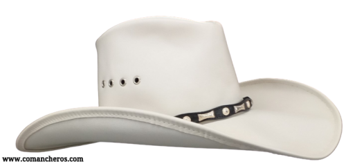 White Leather Hat