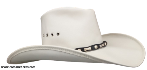 White leather cap clearance
