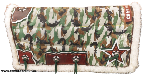 Military leather saddle pad