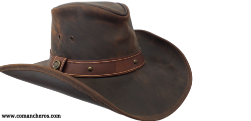 Wide brimmed cowboy hat