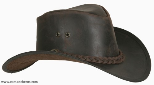  Country Style  Leather Hat with braid 