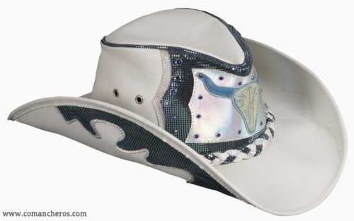 Country Blue Leather Hat