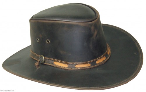 Leather Classic shaped hat 