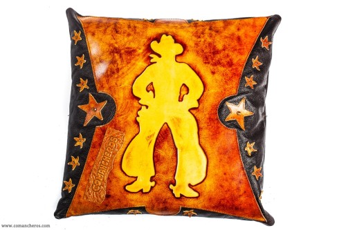 Cowboy Leather Pillow