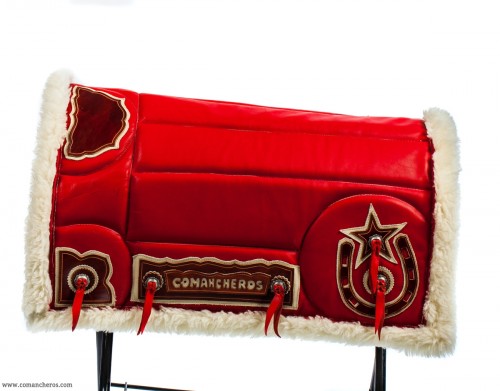 Red Leather Saddle Pad