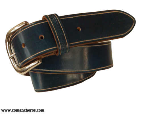 Blue Leather Belt 