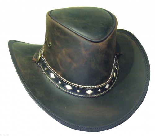 Leather Hat Country modell with band