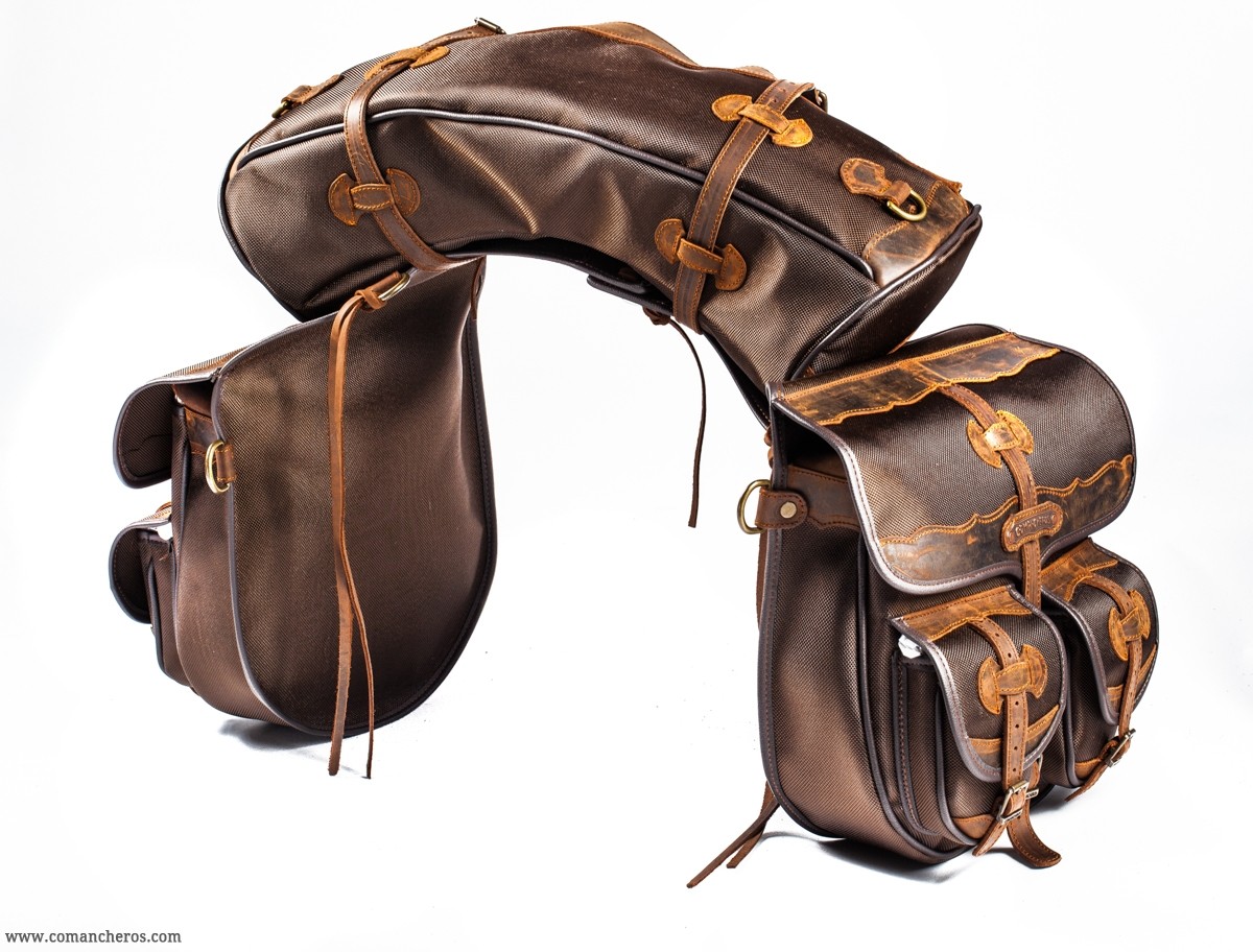 119 Extra Large Retro Classic Leather Saddle Bags