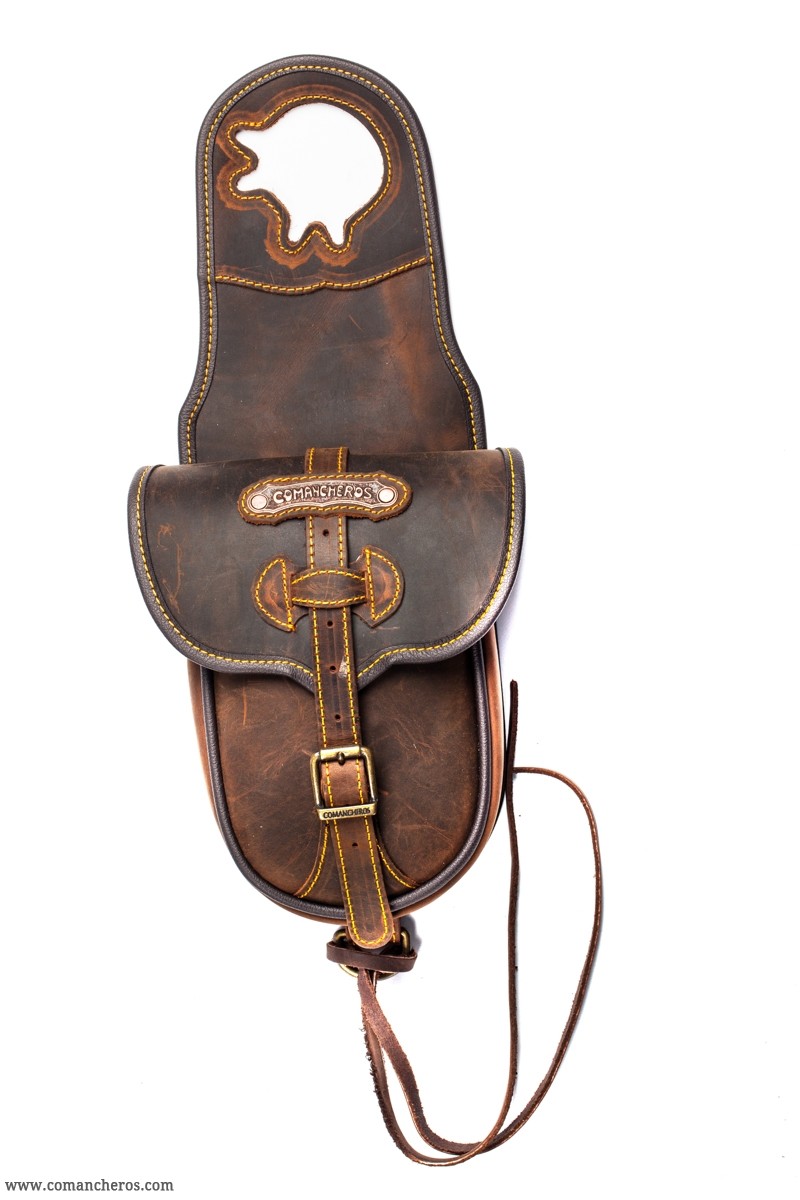 Leather horse saddle shop bags