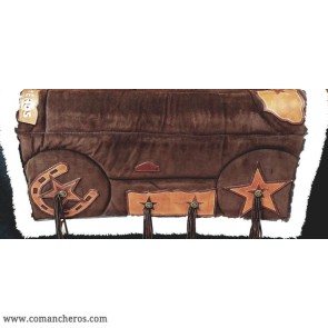 Brown suede saddle pad 