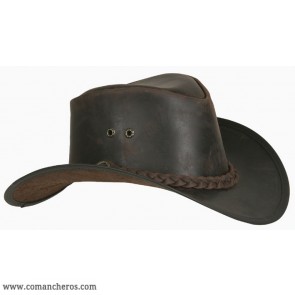  Country Style  Leather Hat with braid 