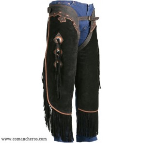Trimmed chaps Chinks made from softest suede
