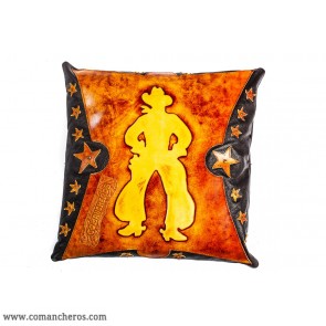 Cowboy Leather Pillow