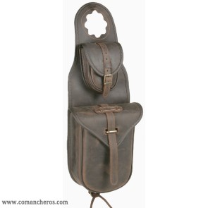 Double pocket western pommel bag