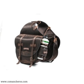 Large saddlebag with bottle holder