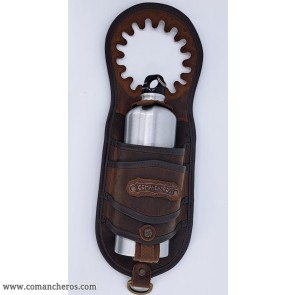 Leather water bottle holder for Wade Saddle