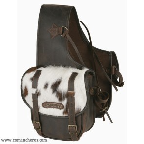 Medium rear saddlebags with cowhide 