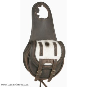 Pommel bag with cowhide