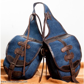 Rear saddlebags in denim