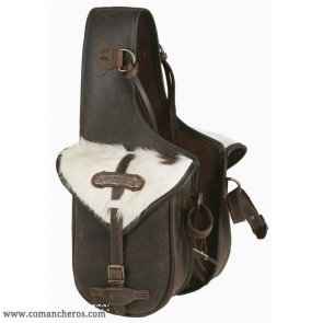Rear saddlebags with cowhide