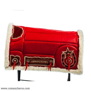 Red Leather Saddle Pad