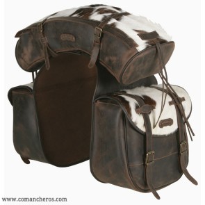 Saddlebag with banana and cowhide