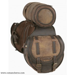 Saddlebags with western flap and roll