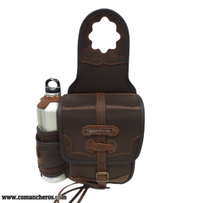 Square saddlebag with bottle holder 