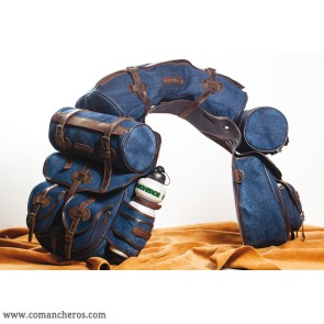 Trekking saddlebag set in denim