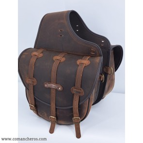 Wade saddle rear saddlebag in leather