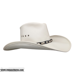 White Leather Hat