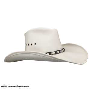 White Leather Hat