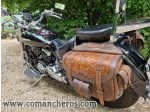 Floral leather motorcycle bags
